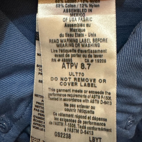 Steelguard Pro FR Light Blue Reflective Shirt - Picture 16 of 16